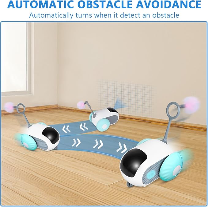 Interactive Cat Toys for Indoor Cats, Remote Control Smart Cat Toy, Automatic Mobile Car Toy, USB Rechargeable Cat Mouse Toys, Moving Cat Toy