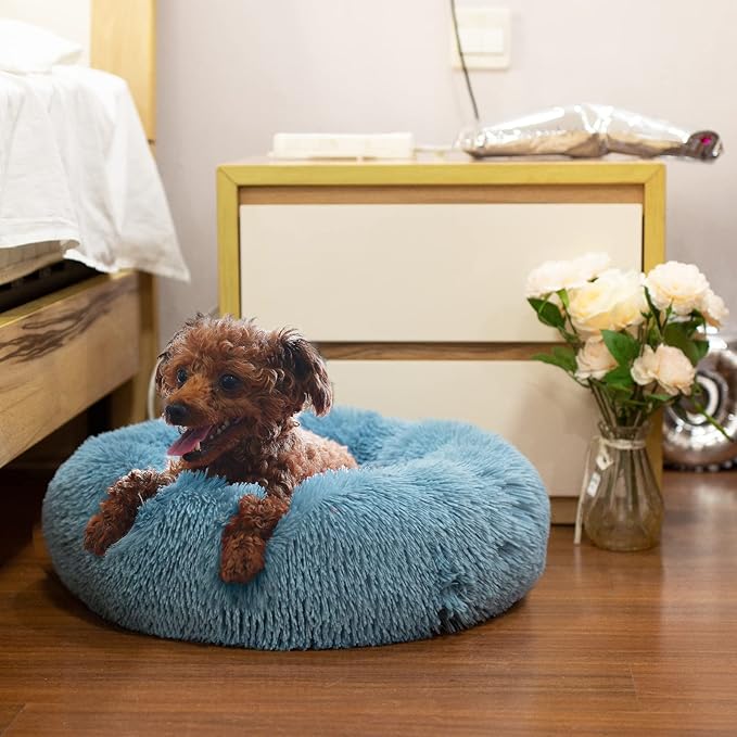 Marshmallow Cat Bed for Small New Born Kitten, Indoor Cats Plush Puppy Bed 15 Inches