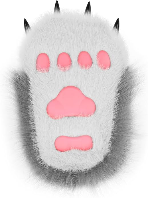 Animal Fuzzy Slippers Bear Cat Wolf Dog Fox Fursuit Feet Paw Claw Shoes Furry Boots Costume Accessories for Adult Kids