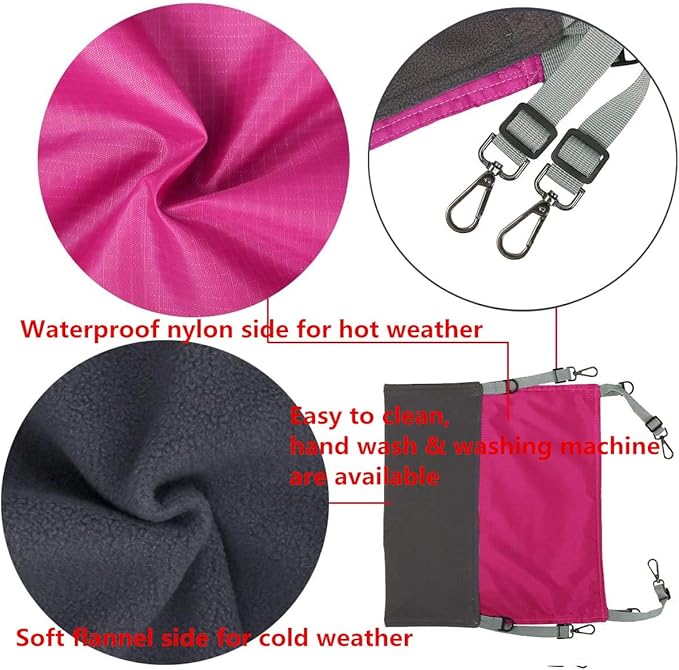 Cat Hammock Bed Comfortable Hanging Pet Hammock Bed for Cats/Small Dogs/Rabbits/Other Small Animals 22 x17 in (Rose-Red)