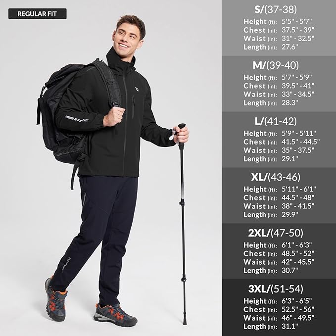 baleaf Men's Rain Jacket Waterproof Windbreaker Running Cycling Golf Hiking Gear Hood Lightweight Reflective Packable