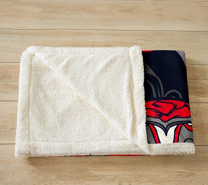 Floral Sugar Skull Fleece Throw Blanket Baby 30"x40" Flowers Printed Sherpa Blanket Decorative Microfiber Gothic Skeleton Plush Scary Horror Design Red Black Fuzzy