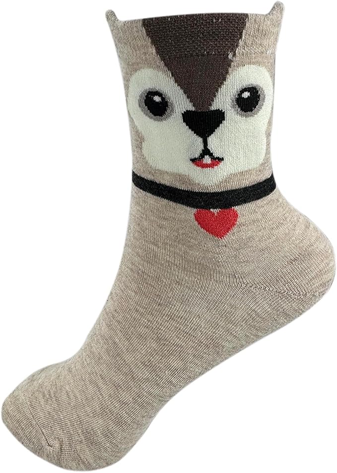 Bestjybt Women's Cat & Dog Socks - Cute Animal Socks for Holidays & Gifts