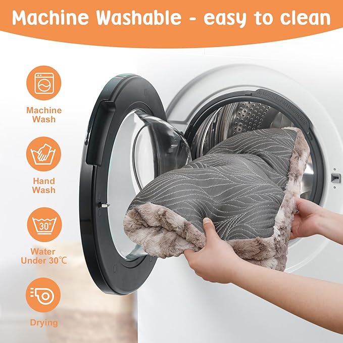 2 in 1 Dog Bed Crate Pad Mat Washable Reversible (Cool & Warm) Soft Fluffy Pet Kennel Beds for Large Medium Small Puppy Cat Sleeping Mattress Machine Wash Dog Cooling Mats (Dot Brown, 29"*21")