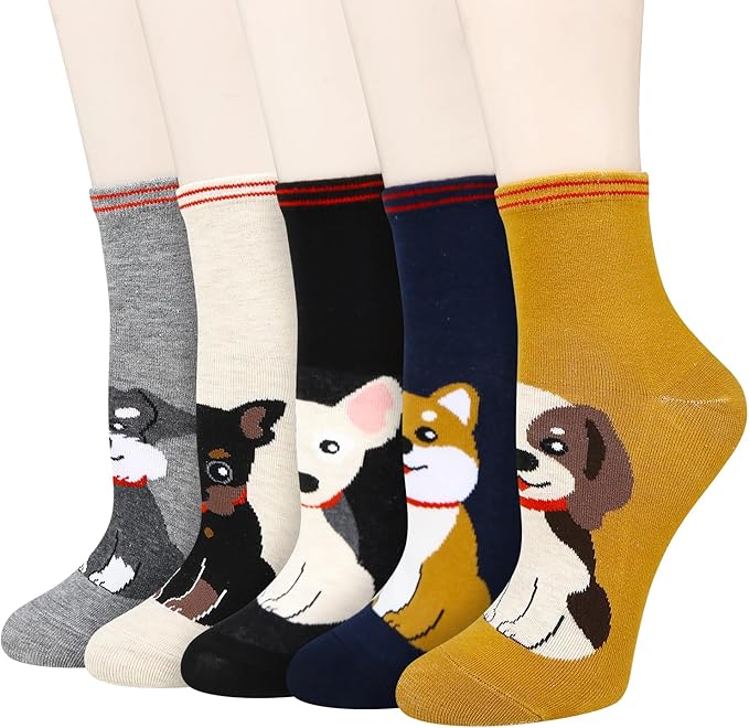 Benefeet Sox Womens Novelty Funny Crew Socks Girls Cute Animal Colorful Floral Patterned Silly Funky Casual Cotton Socks