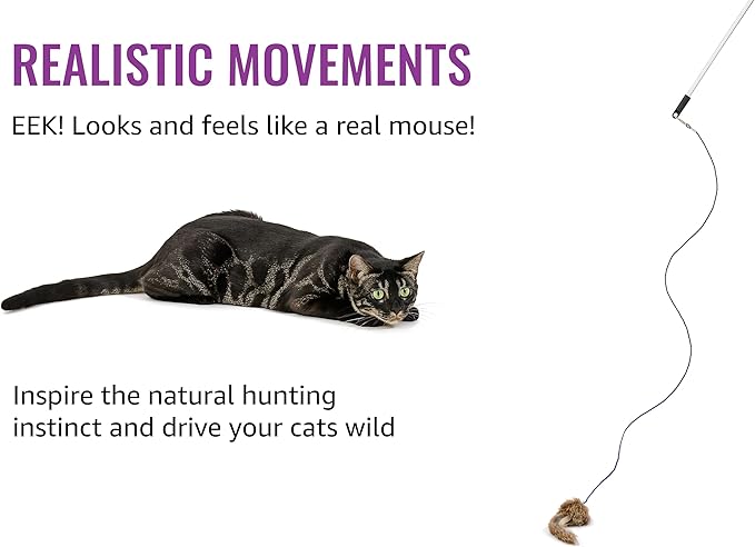 RompiCatz Critter Collector Series Teaser String and Interactive Cat Toy Attachment, Brawny Mouse