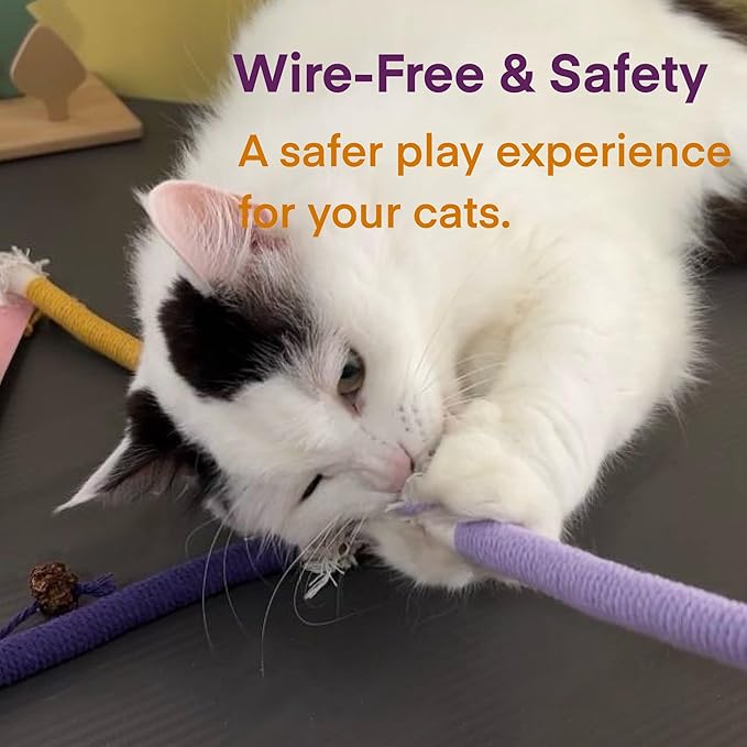 Cat Toys for Indoor Cats, Kitten Toys for Indoor Kittens, Catnip Rope Chew Toys for Teeth Cleaning, Interactive Cat Teething Toy, Kitty Kicker Toy, 3 Pack (Plus 1 Pouch of Catnip)