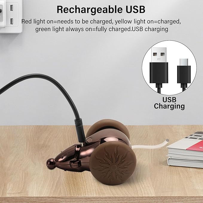 Automatic Cat Mouse Toy,Interactive Cat Toys for Indoor Cats,Smart Sensing Moving Electric Cat Toys,Kitten Toys,USB Rechargeable