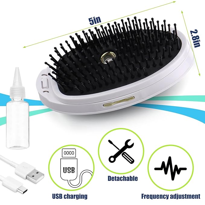 3-in-1 Rechargeable Steamy Cat Grooming Tool - Defur Comb, Spray Massage, Self-Cleaning Hair Brush with USB Port