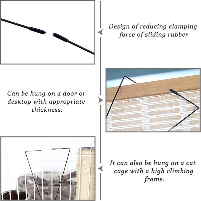 Andiker 5Pcs Interactive Cat Toys for Indoor Cats, Triangular Hook Door Frame Cat Toy with The Adjustable Elastic Rope Cat Mouse Toy and 4pcs Cats Springs Self-Playing Cat Catching Toys (Hang)