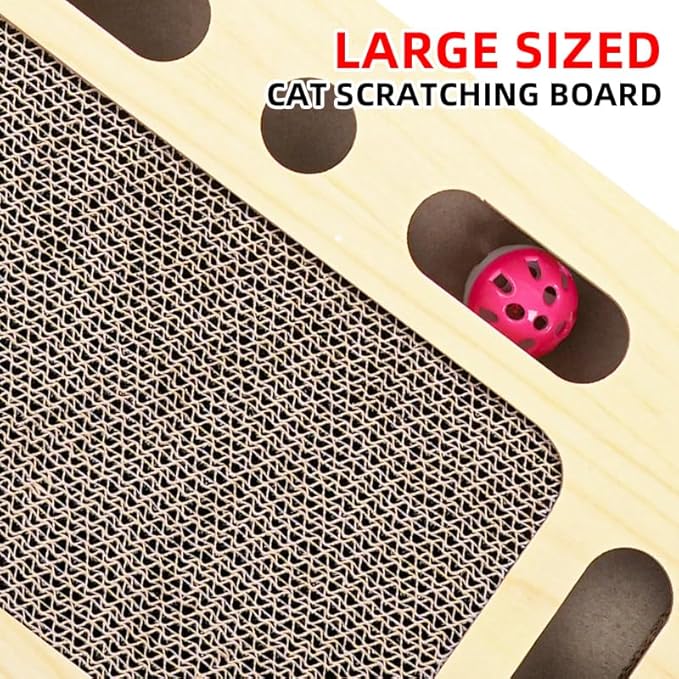Vivicreate Multi-Functional Cat Scratching Board, High-Density, Breathable, Abrasion Resistant Scratcher with Lounge Bed, Reversible