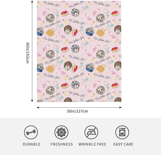 Goldengirls Golden Girls Blanket Gifts 60x50 Throw Blanket Lightweight Golden Girls Merchandise for Couch Bed Sofa Car
