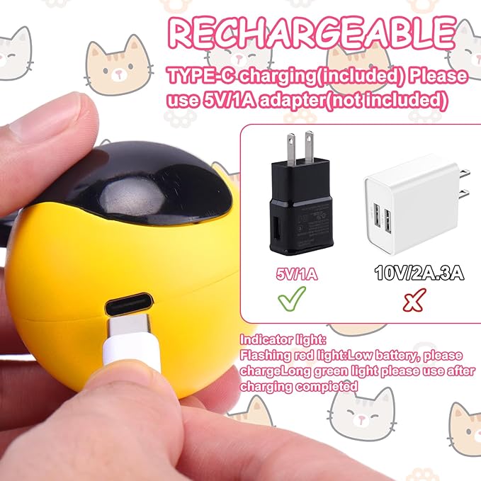 BABORUI 2 in 1 Simulated Interactive Hunting Cat Interactive Toy, Upgraded Remote Interactive Cat Toy Ball Fast Rolling in Pouch, Rechargeable Hide and Seek Cat Ball Toys for Indoor Cats