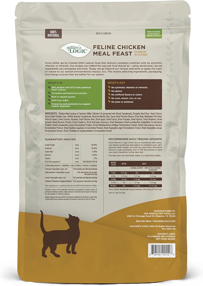 Nature's Logic Feline Chicken Meal Feast, 15.4lb