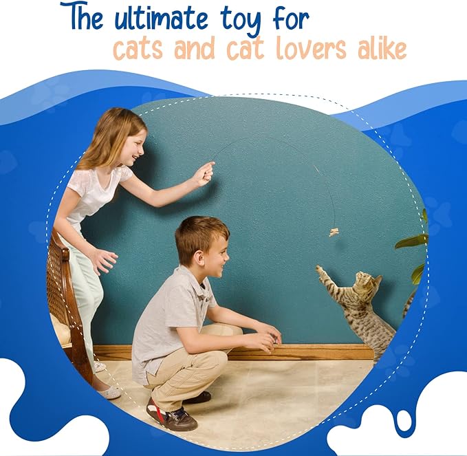 Cat Dancer Whisker and Interactive Toy Combo - Fun and Fitness for Your Furry Friend - Engaging Paper Wand and Whisker for Playful Cats