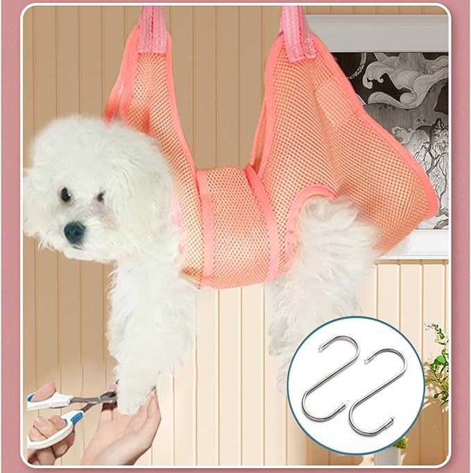 Cat and Dog Grooming Hammock with Safety Belt for Nail Clipping、Grooming,Cat Bathing Bag for cat Nail Trimming,Cat Claw Care Bag, Dog Grooming Harness（XS,Be Sure to Check The Size Chart）