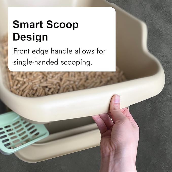 2-Pack Mr. Catman Cat Sifting Litter Box for Pine Pellets with Sifter Pan & Extra-Large 7-Day Waste Storage Tray, Sifting Cat Litter Box -Sturdy & Non-Stick, Easy Clean, Odor Control, Anti-Leakage