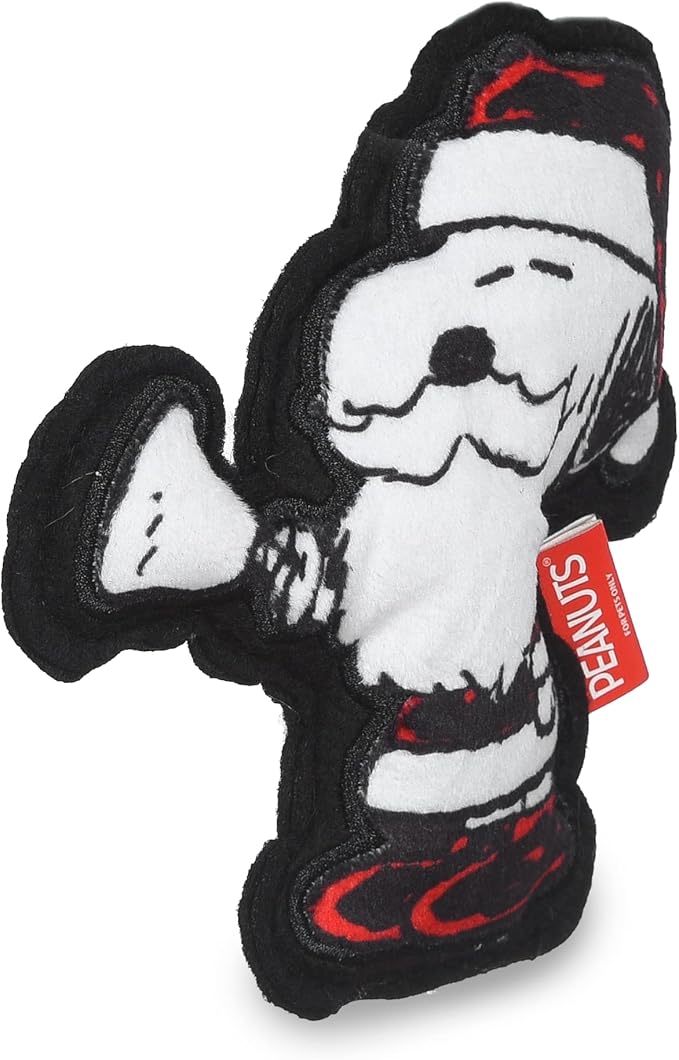 6 Inch Holiday Snoopy Santa Plush Cat Toy with Catnip | Red and White Charlie Brown Snoopy Plush Cat Toy | Small Catnip Cat Toys - Cute and Soft Stuffed Cat Toys