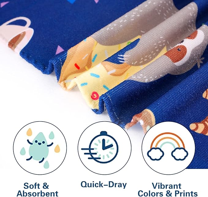 LIVILAN Sloth Donut Beach Towel, Super Soft Microfiber, Quick Dry, Sand Free, Cute Lightweight Swim Pool Bath Yoga Towel, Sloth Donut Gifts, 30x60 inches