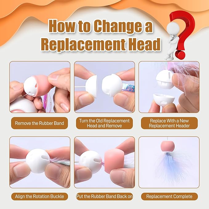 Cat Feather Toys, Retractable Cat Wand,Cats Interactive Toys, Three-Function Cat Toy, Cat Teaser Toy for Indoor Cats