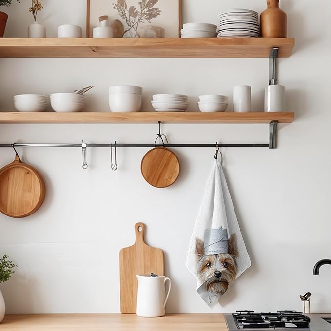 Yorkshire Terrier Hand Towels for Bathroom, Yorkshire Terrier Bathroom Hand Towels, Dog Bathroom Decor, Kids Hand Towels, Yorkshire Terrier Gifts for Women Dog Lovers, 16x24 Inch