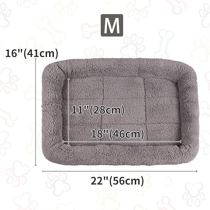 lesypet Cat Beds for Indoor Cats, 22" x 16" Pet Bed Curl Sleep Plush Cushion with Pillow, Non-Slip Bottom Washable Pet Mat for Small Dogs Pet, Medium