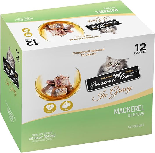 Fussie Cat Premium Mackerel in Gravy