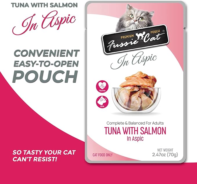 Fussie cat Premium Tuna w/Salmon in Aspic