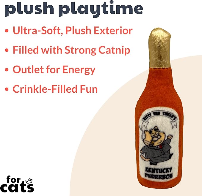 Huxley & Ket Plush Cat Toy | Kitty Van Tinkles | Nappy Hour Strong Catnip Filled Cat Toy | Plush Interactive Kitten and Cat Toy with Catnip and Crinkle | Kittybelles