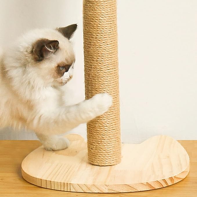 4PCS 12 Inch Cat Scratching Post with Natural Sisal Rope Cat Scratch Pole Cat Scratching Tree Scratching Posts for Indoor Cats Replacement Part Accessories for DIY Cat Tower Cat Hammock