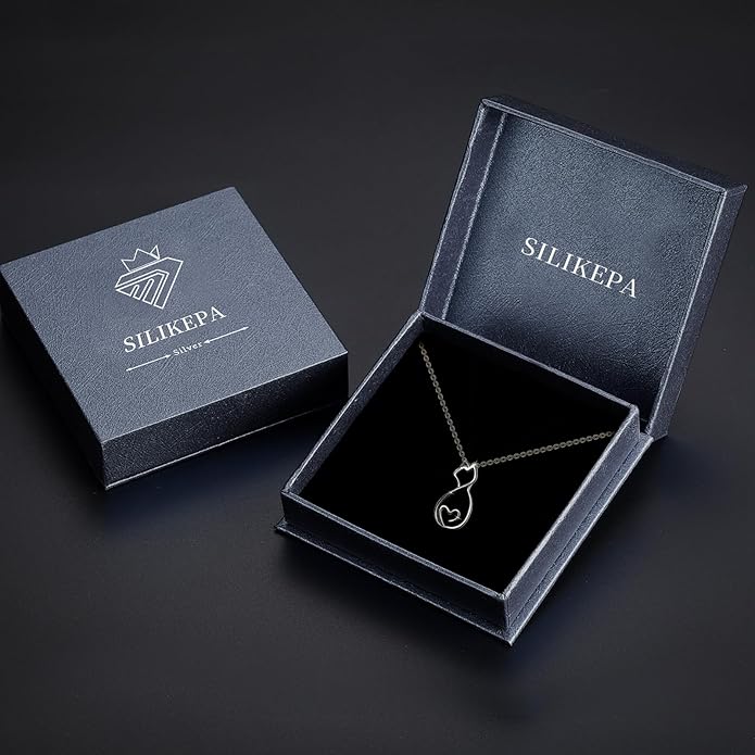 Animal Necklace for Women Girls 925 Sterling Silver Cat/Dog/Monkey/Sloth Pendant Necklace Cute Animal Jewelry Gift for Women Girls