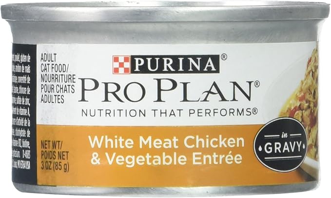 Pro Plan White Meat Chicken & Vegetable Entree Adult Canned Cat Food in Gravy