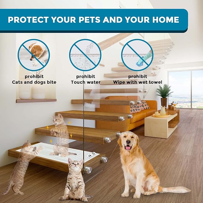 pet Training mat, Scan pet Indoor Electric Shock mat, LED Screen Cats and Dogs Electric Shock mat, Electric Drive Training mat to Keep Pets Away from The Sofa, 3 Modes (20"x48") (20x48) (20X48)