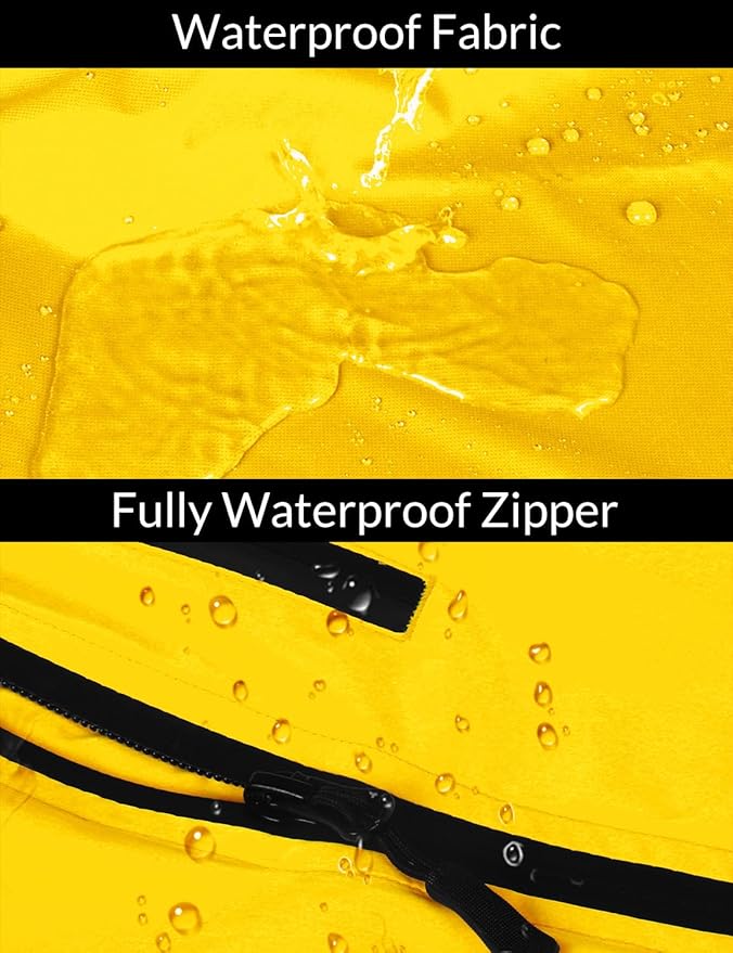 baleaf Men's Rain Jacket Waterproof Windbreaker Running Cycling Golf Hiking Gear Hood Lightweight Reflective Packable