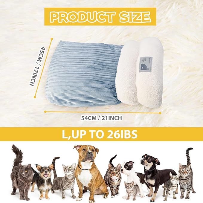 Cat Sleeping Bag, 2024 New Cat Winter Sleeping Bag, Self Warm Cat Sleeping Bag for Indoor Cats, Cat Cave Bed 360° Wrap for Cats Up to 8kg, Large 21 x 18 Inches