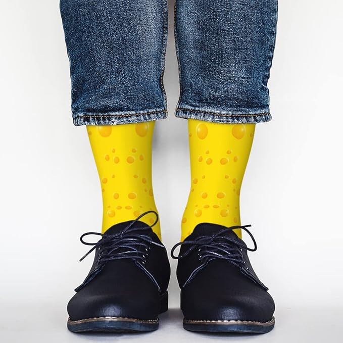 AOYEGO Volleyball Funny Socks Water Polo Balls Iridescent Novelty Casual Crew Socks Contrast Color Design for Women Men Gift