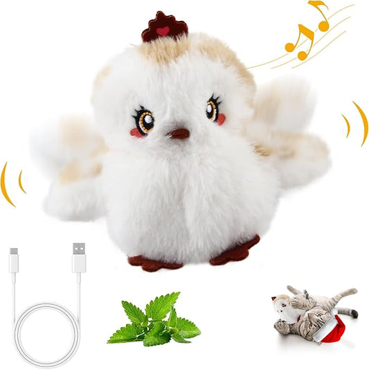 Gigwi Interactive Flapping Cat Toys Catnip, Electronic Flappy Toys Motion Activated, Automatic Cat Toys for Indoor Cats, USB Rechargeable Cat Enrichment Toy for Hunting and Kicker, Bird Princess