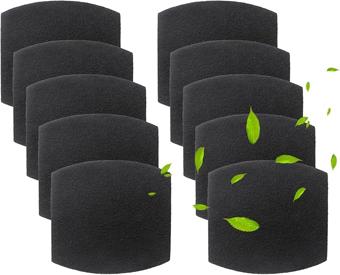 10 Pack Cat Litter Box Replacement Carbon Filters Compatible with Petmate Booda Clean Step Cat Litter Box, Eliminate Odor and Controls Moisture on Pet's Body Keep Home Fresh