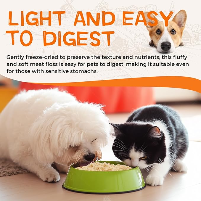 Glucosamine Multivitamin Hip & Joint Care Supplement for Dogs, Freeze Dried Chicken & Quail Egg Yolk Floss Treats Vitamin C Vitamin E 6 Ounce Dog Health Supplies