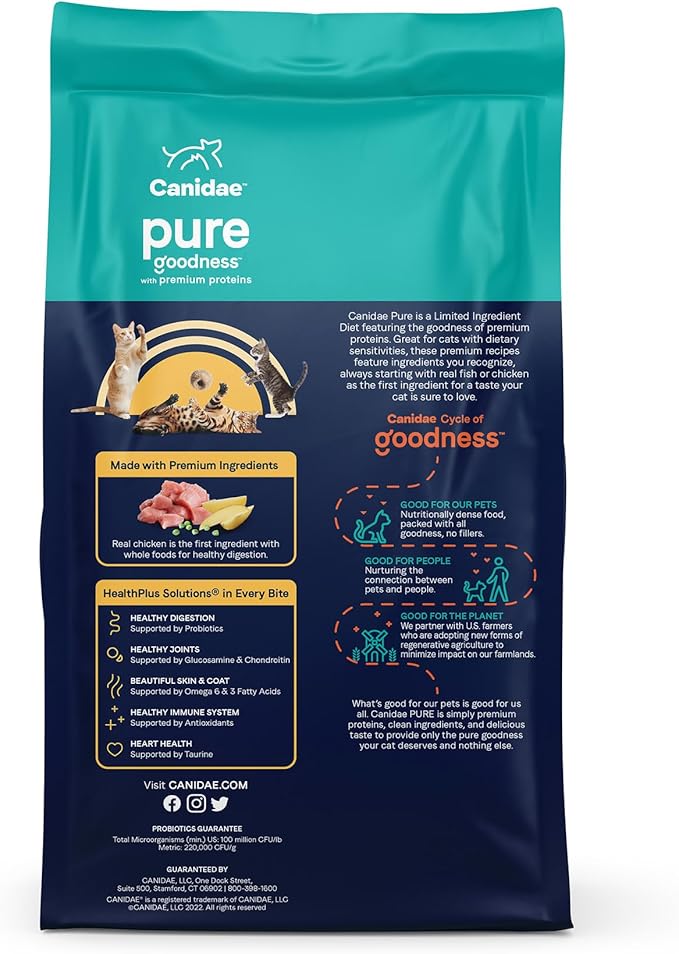 Canidae Pure Grain Free Dry Cat Food with Real Chicken, 10 lbs.
