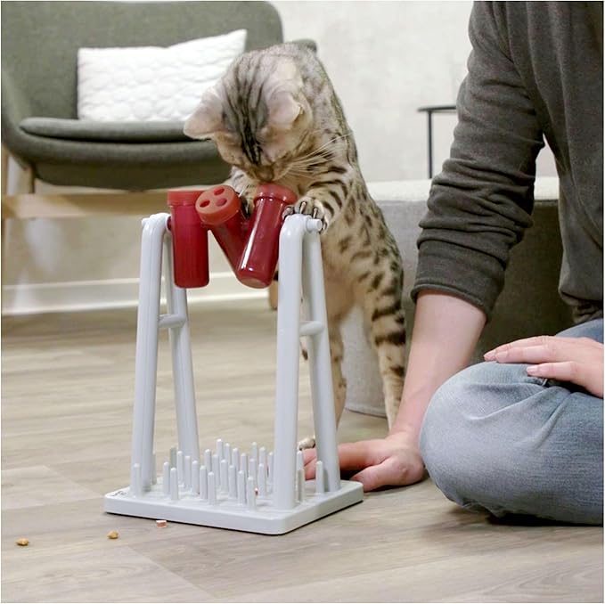 TRIXIE Cat Activity Turn Around Strategy Game, Slow Feeder, Interactive, Treat Toy, All Breed Sizes 9 x 7 x 13 in.