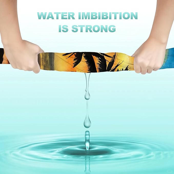 Tropical Palms Hand Towels Set of 2,Beach Sunset Soft Fingertip Bath Towel Small Face Washcloths Decor Kitchen Towel for Hotel Spa Gym Sport 28x14in