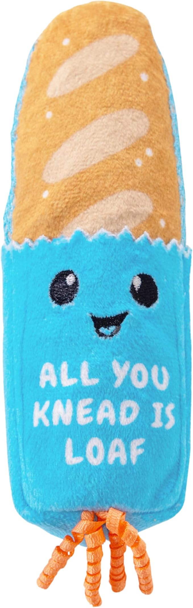 Catstages Loaf Kicker Catnip Toy and Dental Toy for Cats Bread Themed Funny Catnip Stuffed Kicker Toy, Tan