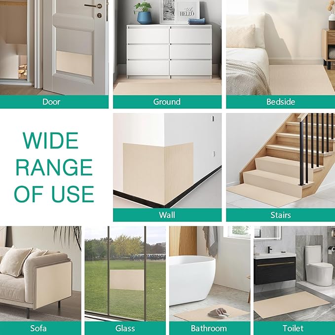 ORIA Cat Scratch Mat, Cat Wall Climbing Carpet, Trimmable Self-Adhesive Cat Scratch Furniture Protector, for Cat Tree, Cat Shelves, Indoor Cats Kitten, 1 Meter, Beige