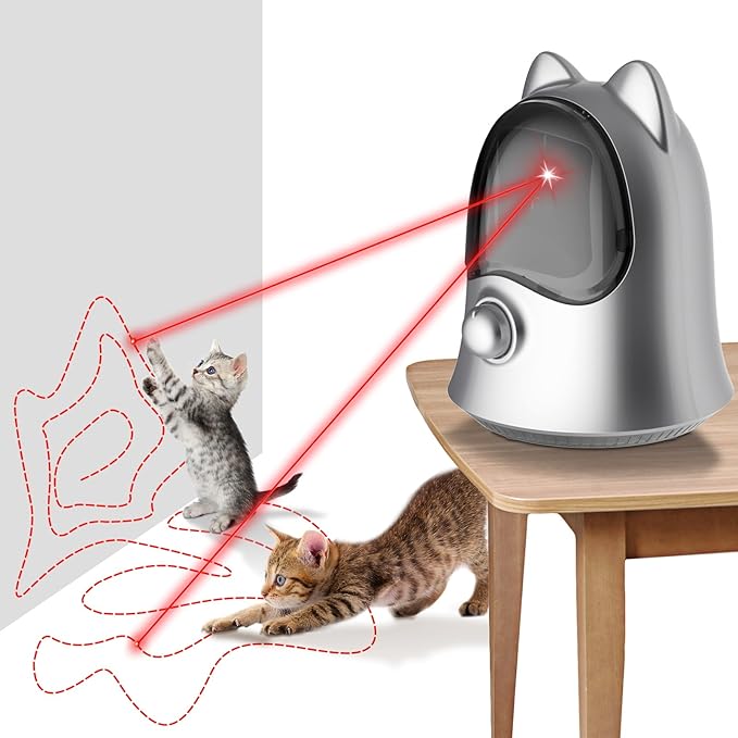 Cat Toys Laser with Real Random Trajectory (Silvery)