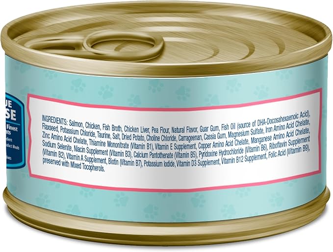 Blue Buffalo Baby Blue Natural Grain-Free Wet Food for Kittens, Healthy Growth Formula with DHA, High-Protein Salmon Paté, 3 oz Can