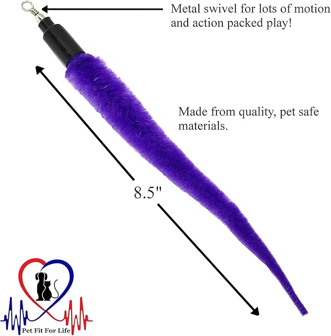 Pet Fit For Life 5 Piece Replacement Pack of Worms for Interactive Cat and Kitten Toy Wands