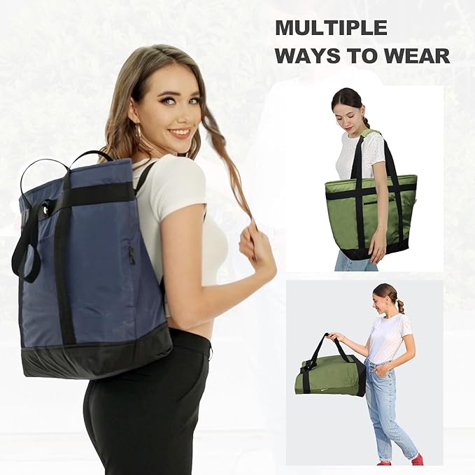 BeeGreen Insulated Cooler Bag Leakproof Freezer Shopping Tote for Groceries Thermal Food Delivery Bag