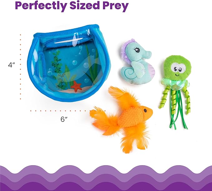 Catstages Hide & Seek Fish Bowl Interactive Cat Puzzle Toy