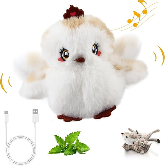 Gigwi Interactive Flapping Cat Toys Catnip, Electronic Flappy Toys Motion Activated, Automatic Cat Toys for Indoor Cats, USB Rechargeable Cat Enrichment Toy for Hunting and Kicker, Bird Prince